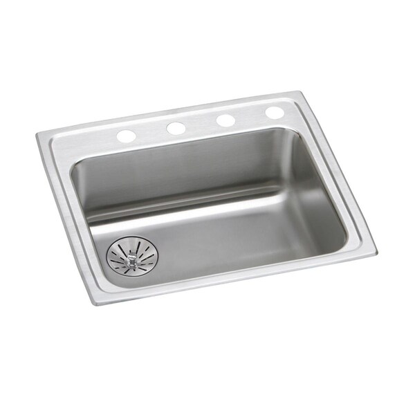 Elkay Lustertone Stainless Steel 25 X 21-1/4 X 6-1/2 Single Bowl Top Mount Ada Sink With Perfect Drain LRAD252165LPD0 - main